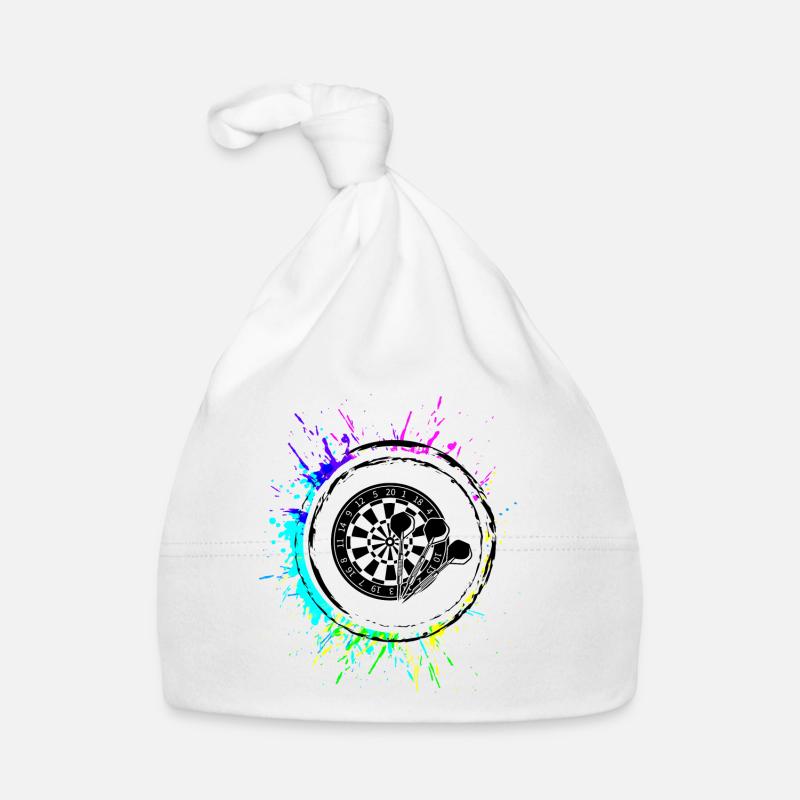 Fléchettes Sport Symbole - Bonnet bio Bébé - blanc