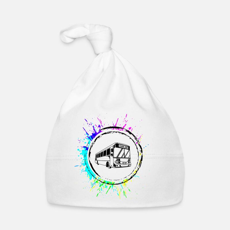 School Bus School Bunt Organic Baby Cap