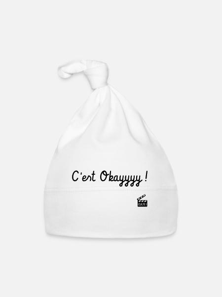 C'est okayyyy ! Jacquouille - Les Visiteurs - Bonnet bio Bébé - blanc - Devant