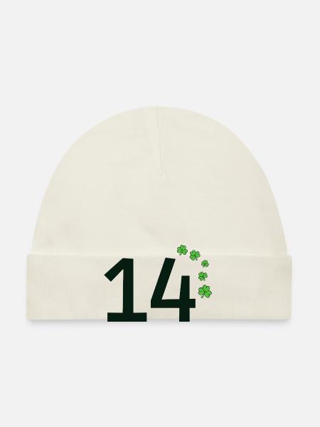 14 - Organic Baby Cap - white - Front
