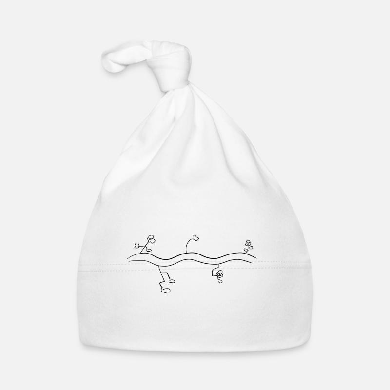 fleurs ligne de fleur symbole contour vague Bonnet bio Bébé