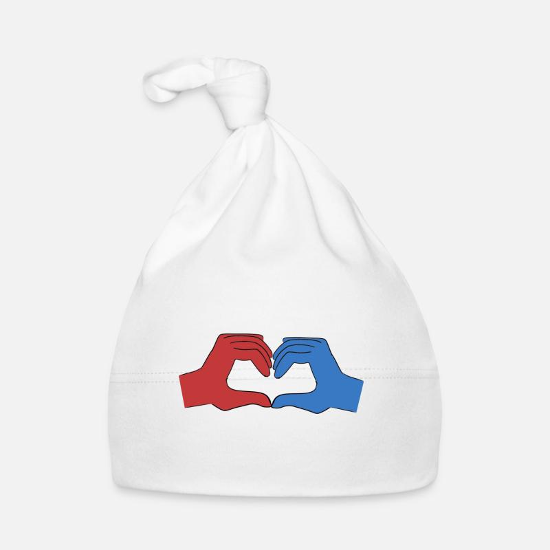 herz rot Baby Bio-Mütze