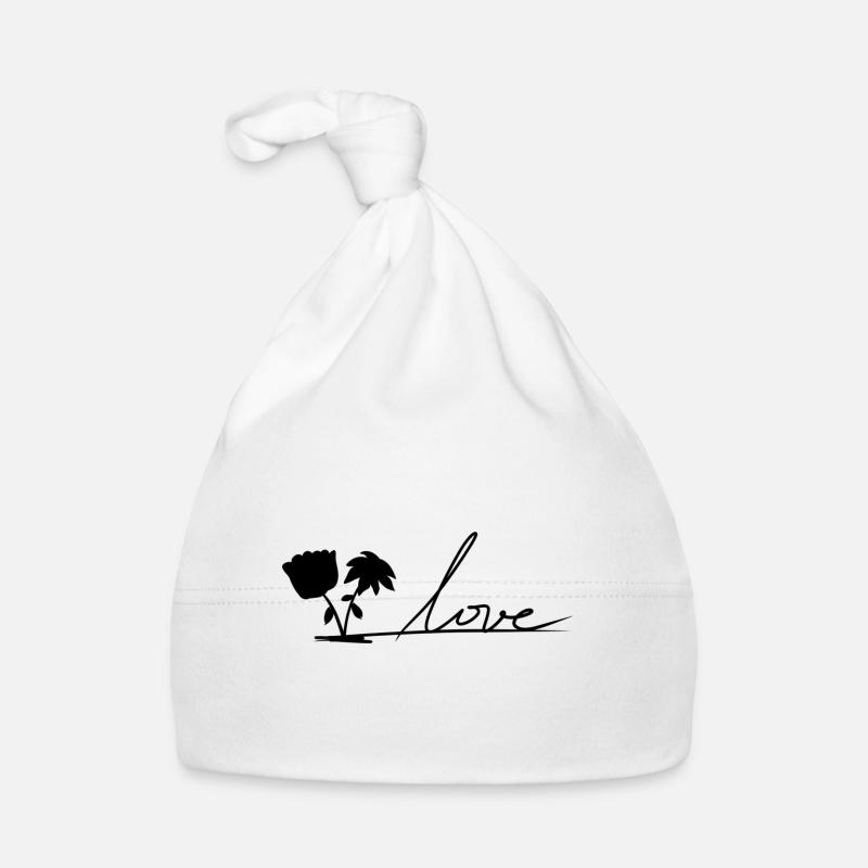 Two flowers love symbol plants Organic Baby Cap