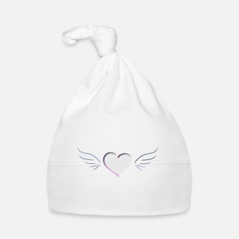 silber Engel Herz Symbol Baby Bio-Mütze