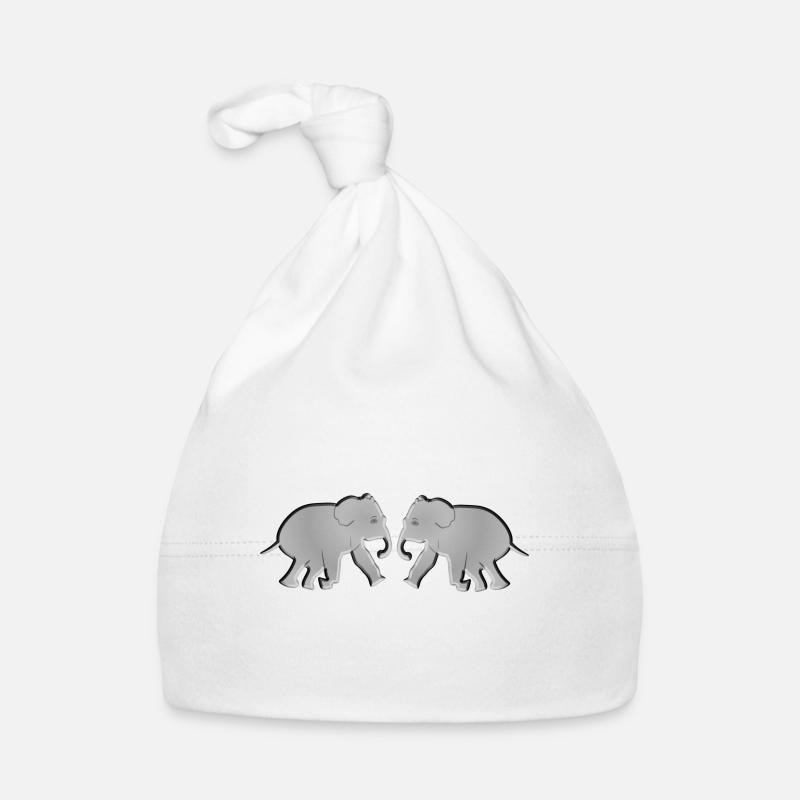 deux animaux éléphants animaux Bonnet bio Bébé