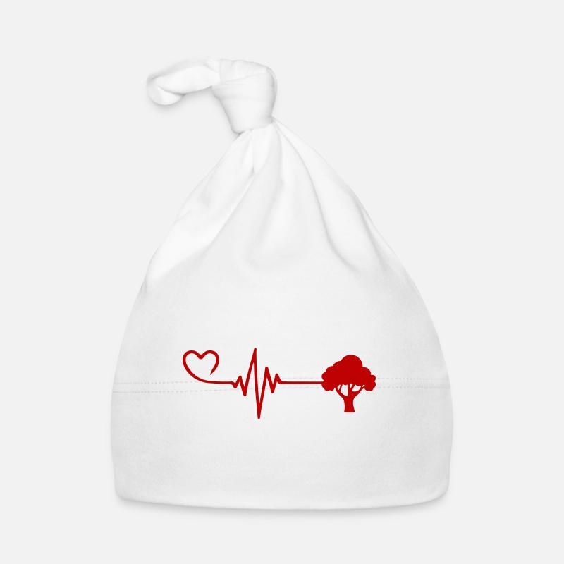 Tree, Pulse, Heart, Love Organic Baby Cap