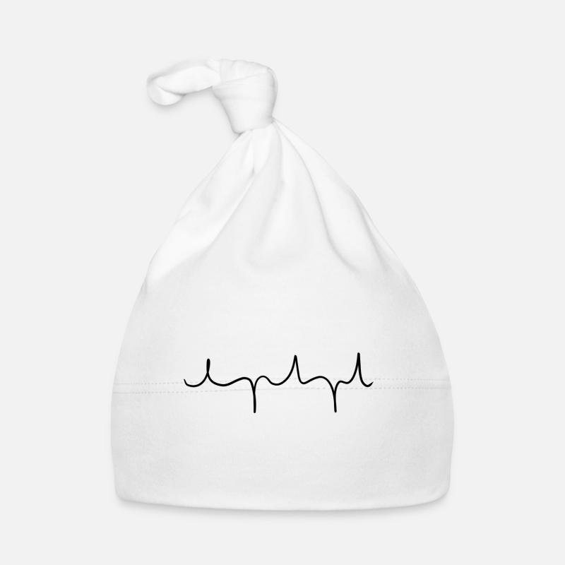 line curve wave stroke Organic Baby Cap