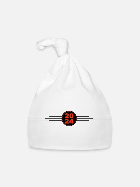2024 Année du cœur - Bonnet bio Bébé - blanc - Devant