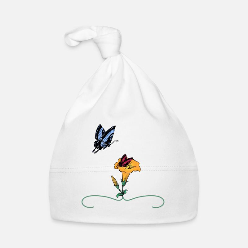 Summer Sommer Schmetterlinge Baby Bio-Mütze