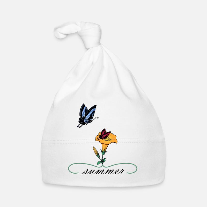 Summer Sommer Schmetterlinge Baby Bio-Mütze