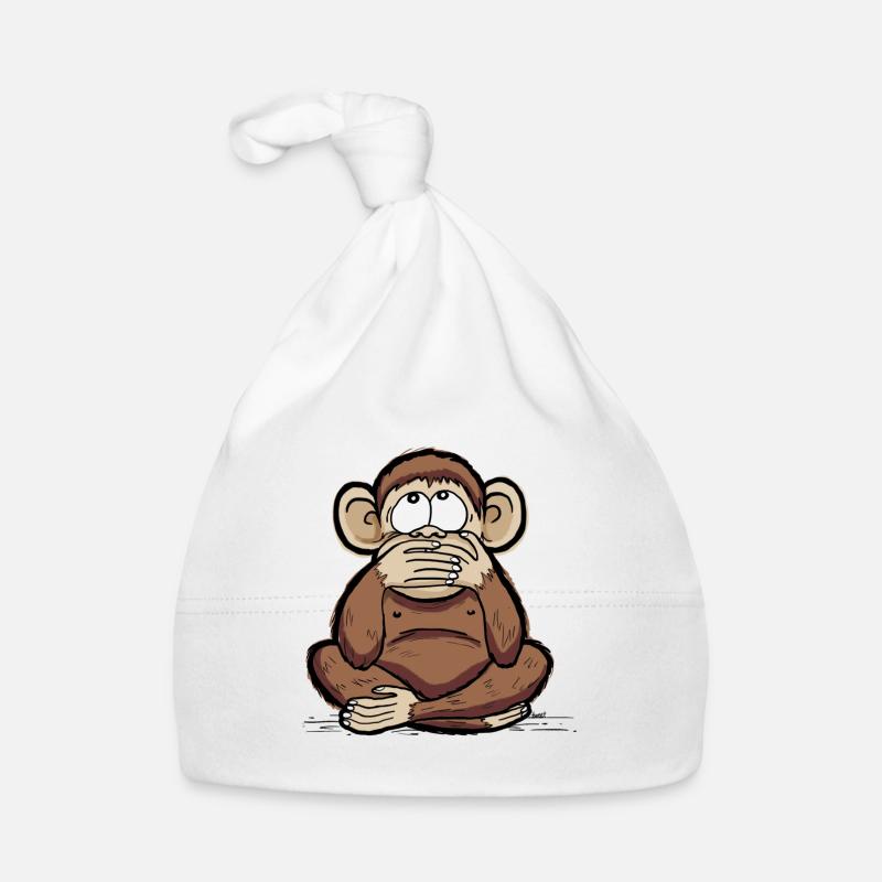 Iwazaru - monkey speaks no evil Organic Baby Cap
