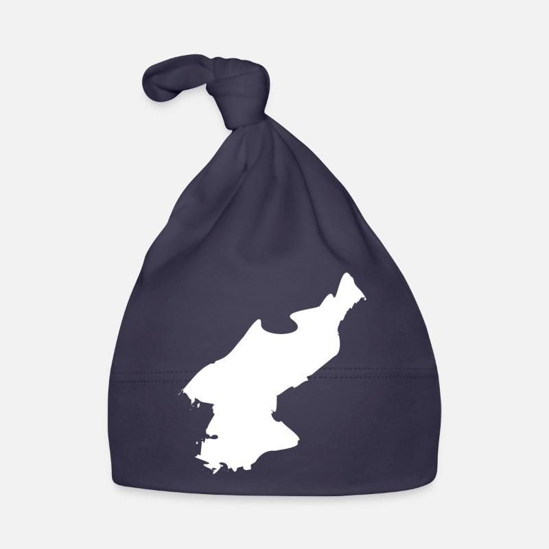 Drapeau de la carte de la Corée du Nord Bonnet bio Bébé