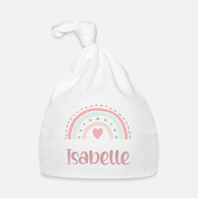 Isabelle Name Regenbogen Baby Bio-Mütze