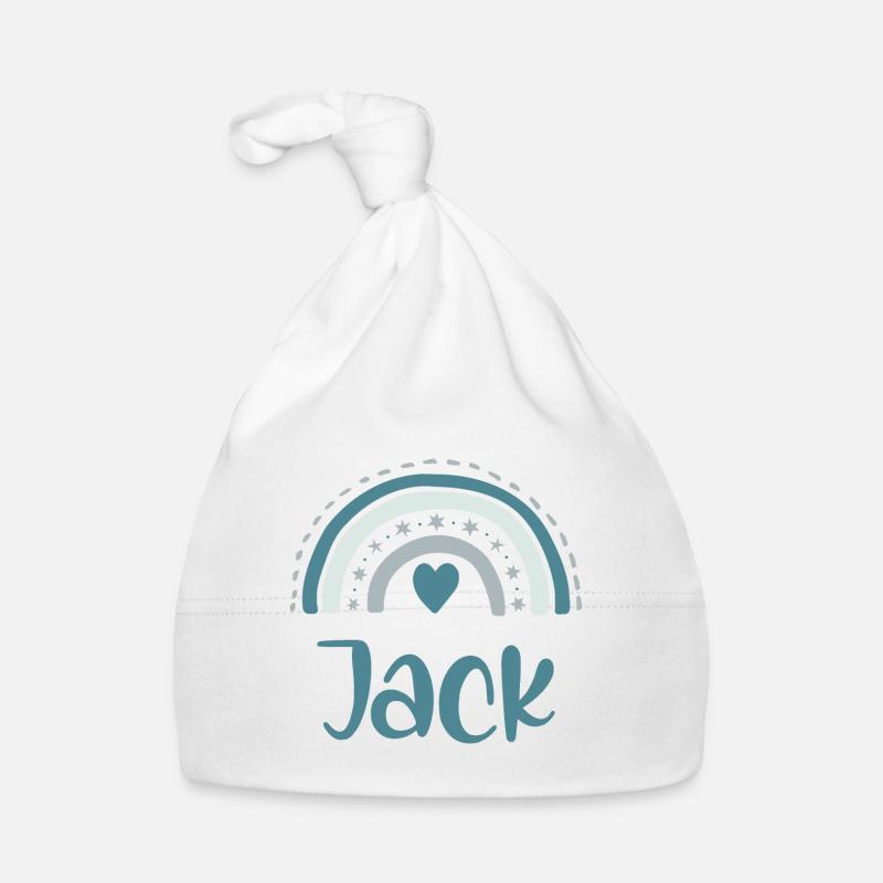 Jack Name Rainbow Organic Baby Cap