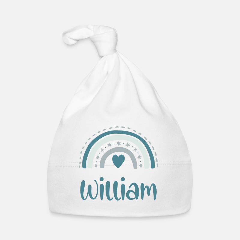 William Name Regenbogen Baby Bio-Mütze
