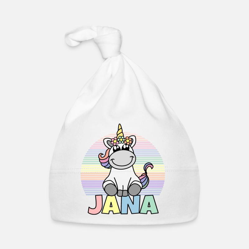 Jana Einhorn Name Baby Bio-Mütze