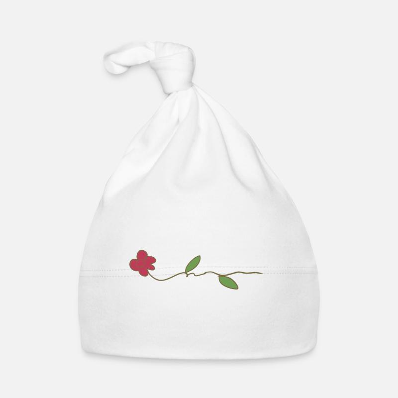 blume rose symbol Baby Bio-Mütze