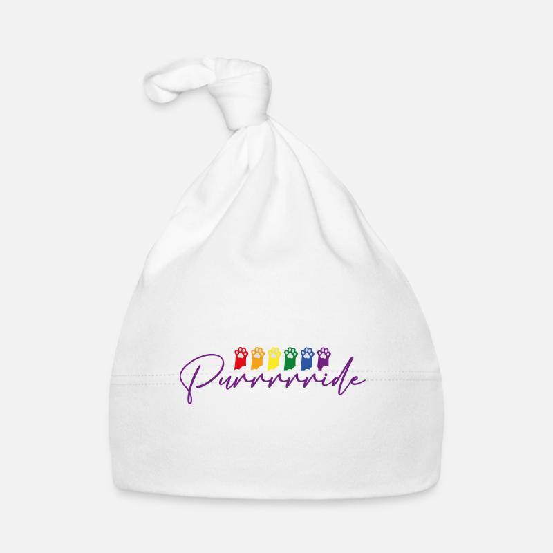 Katze Pride - Baby Bio-Mütze - Weiß