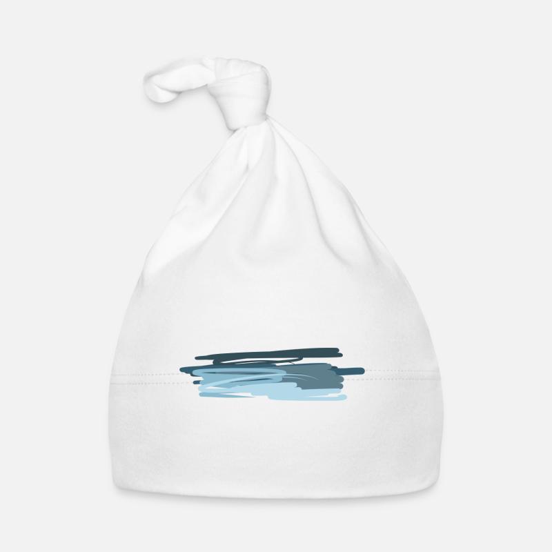 blue lines strokes line stroke Organic Baby Cap