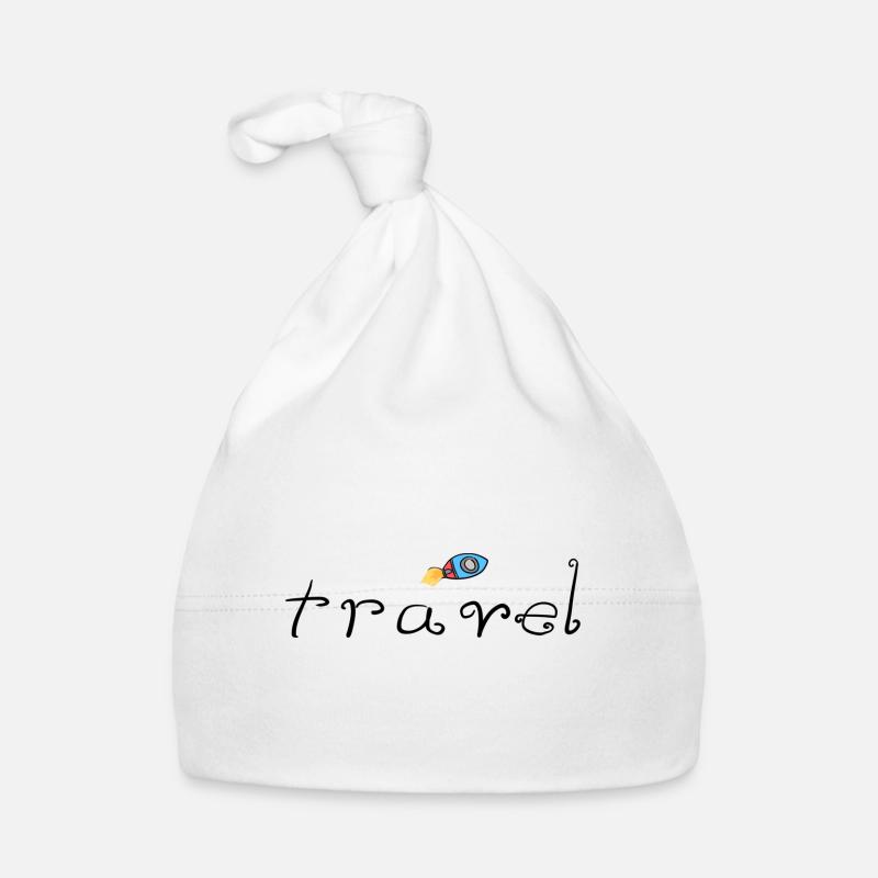 travel rocket fly emigrate Organic Baby Cap