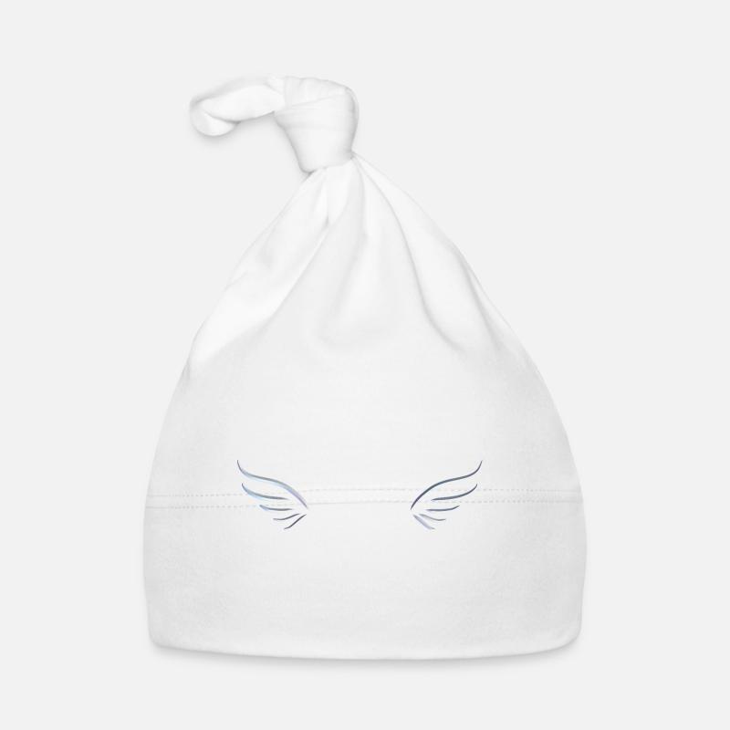 silver wing two fly symbol protect Organic Baby Cap