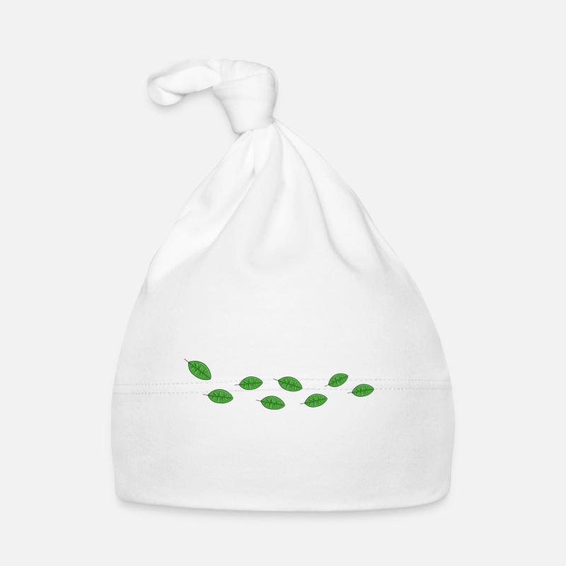green leaves wind natural pattern Organic Baby Cap