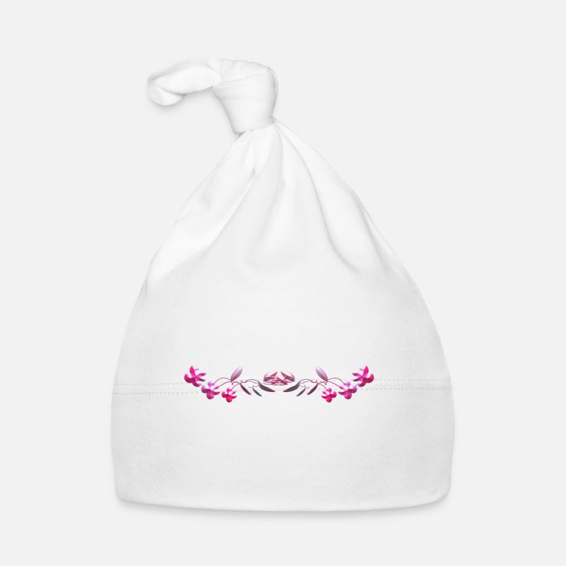 ligne fleurs rose Bonnet bio Bébé