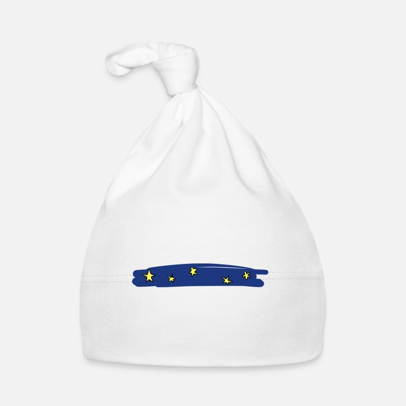 stars blue background line stroke symbol Organic Baby Cap