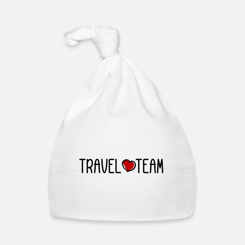 Équipe de voyage - Bonnet bio Bébé - blanc