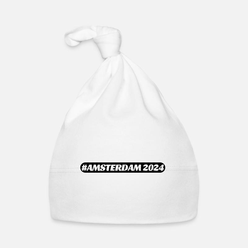 Amsterdam 2024 - Bonnet bio Bébé - blanc