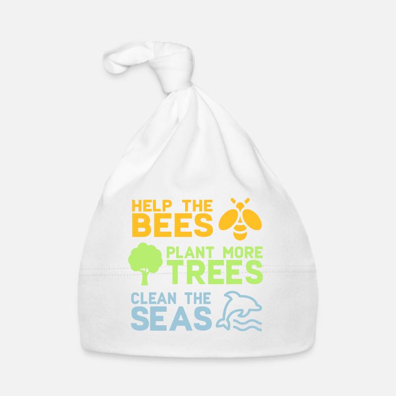 Help the Bees Plant More Trees | Forest trees nature Organic Baby Cap