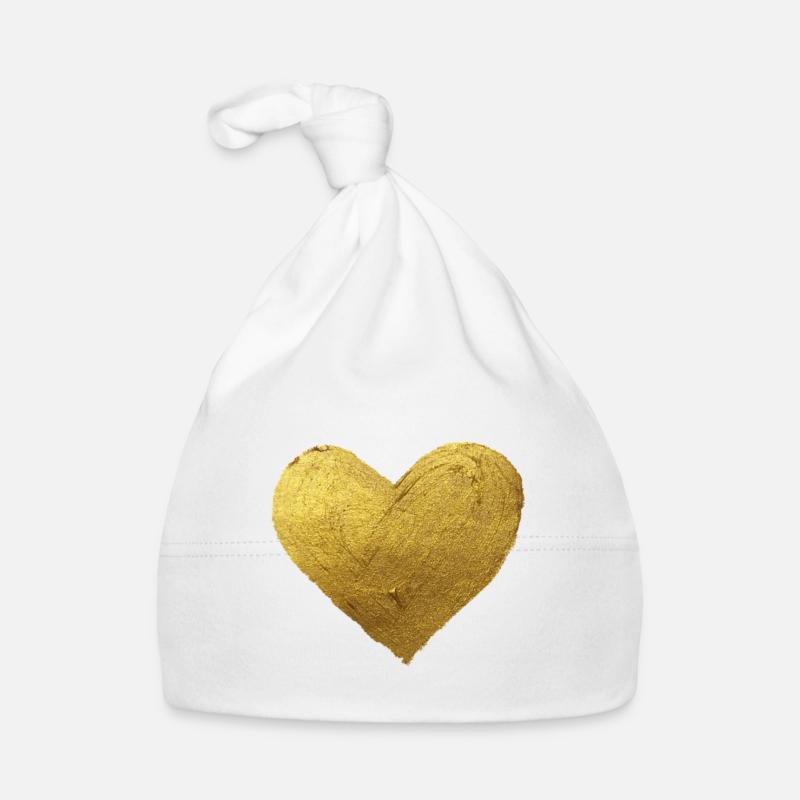 Herz Gold Baby Bio-Mütze