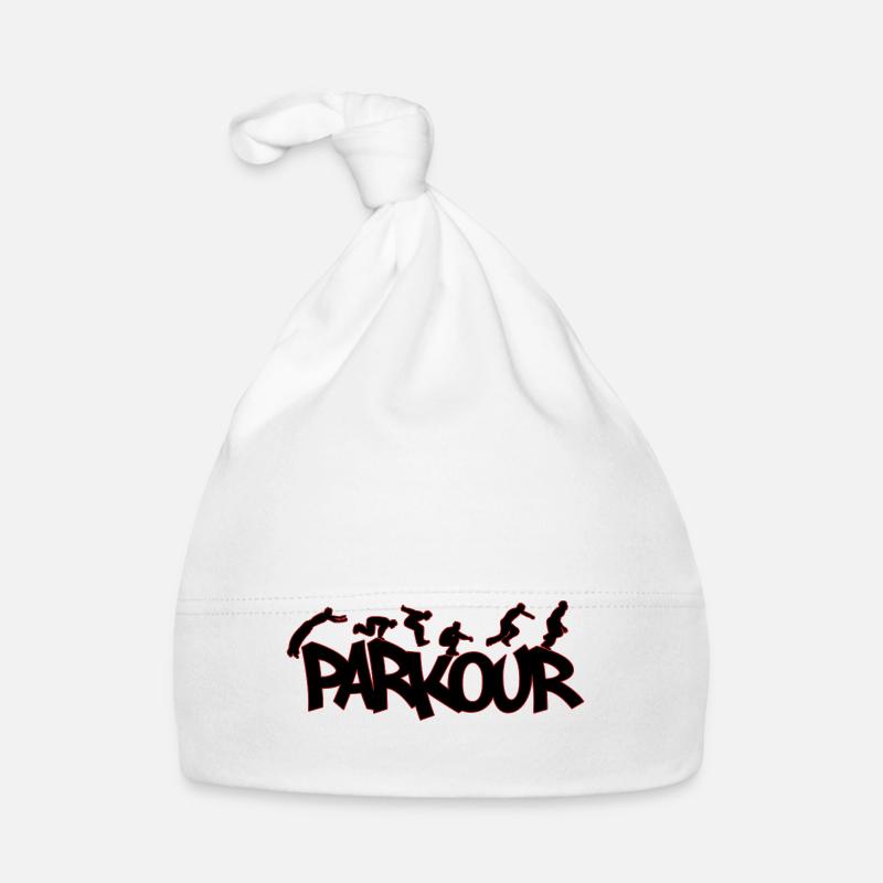 Parkour Freerunning Traceur | Les couleurs peuvent être modifiées - Bonnet bio Bébé - blanc