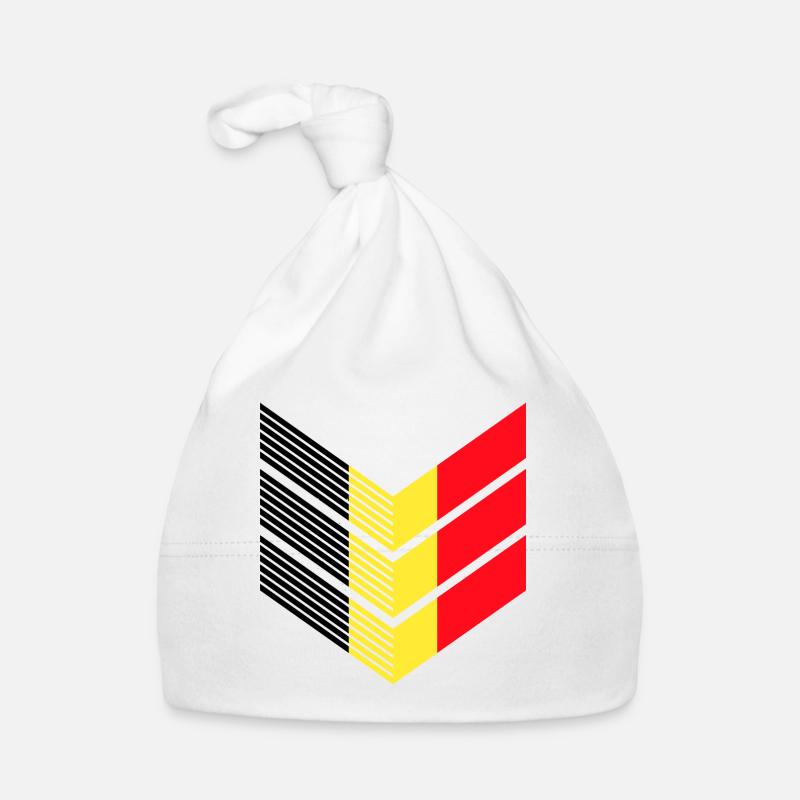 Drapeau de la Belgique Drapeau belge Vintage Look vieilli Bonnet bio Bébé