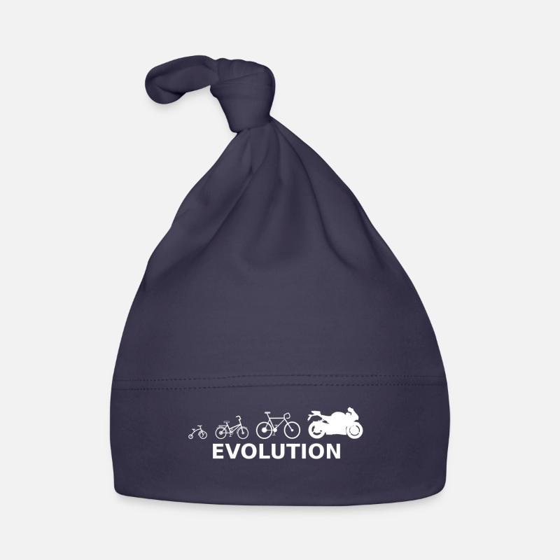 Motorrad Motorcycle Maschine Evolution Baby Bio-Mütze