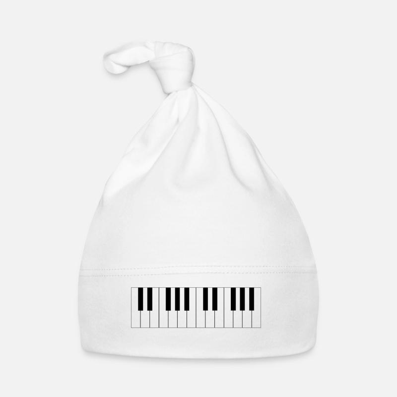 Piano piano musique de clavier - Bonnet bio Bébé - blanc