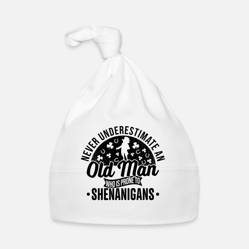 Never underestimate an old man goblin Irishman Organic Baby Cap