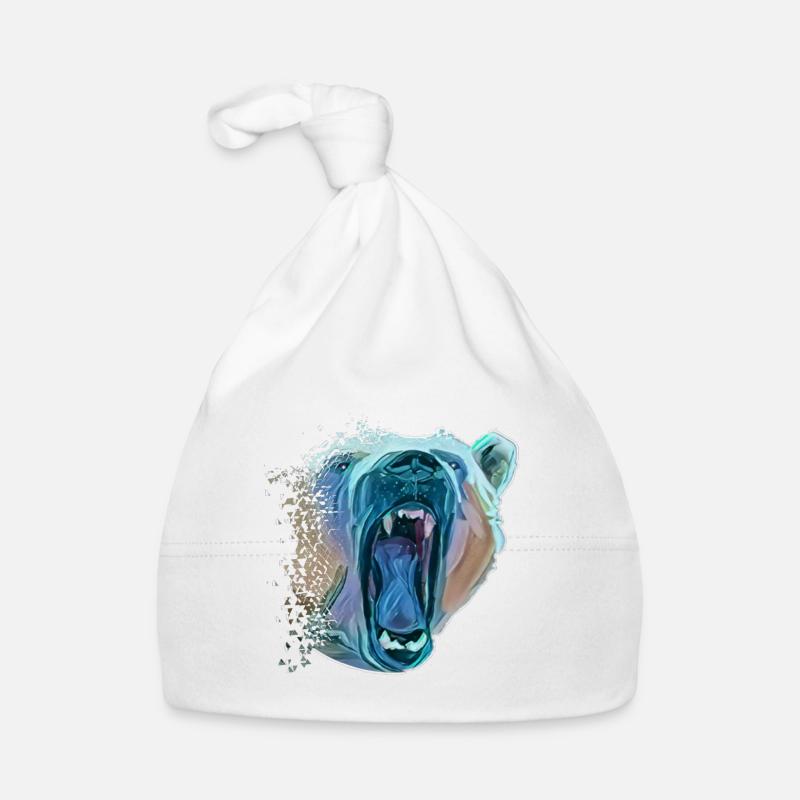 Ours polaire - Bonnet bio Bébé - blanc