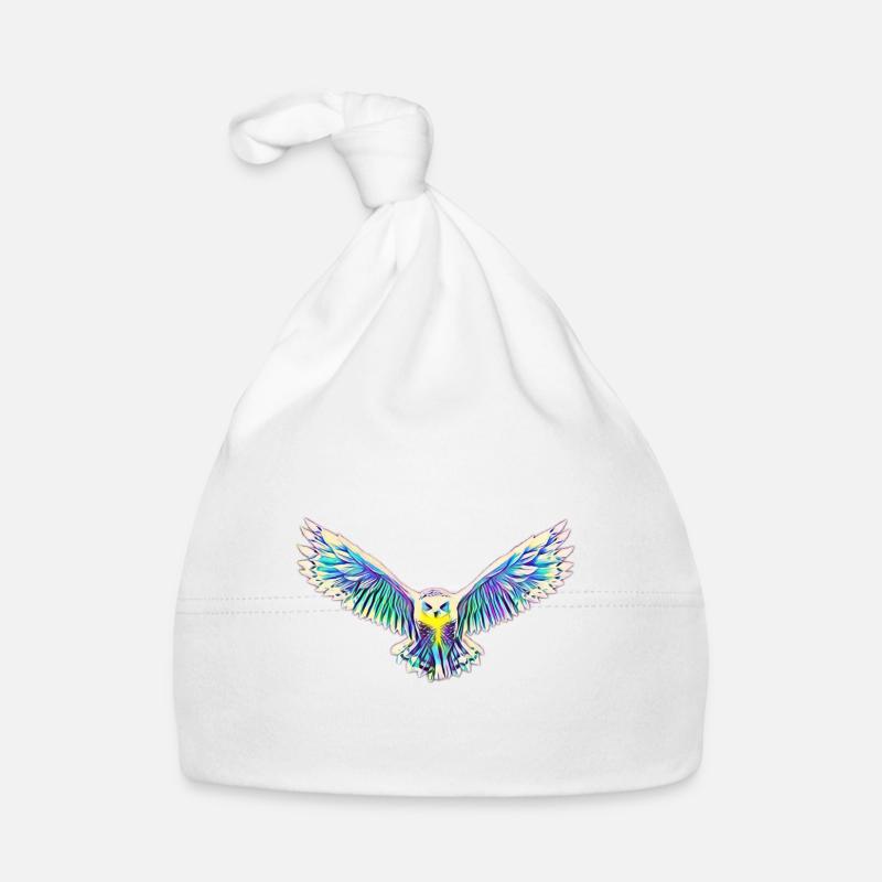 Chouette - Bonnet bio Bébé - blanc