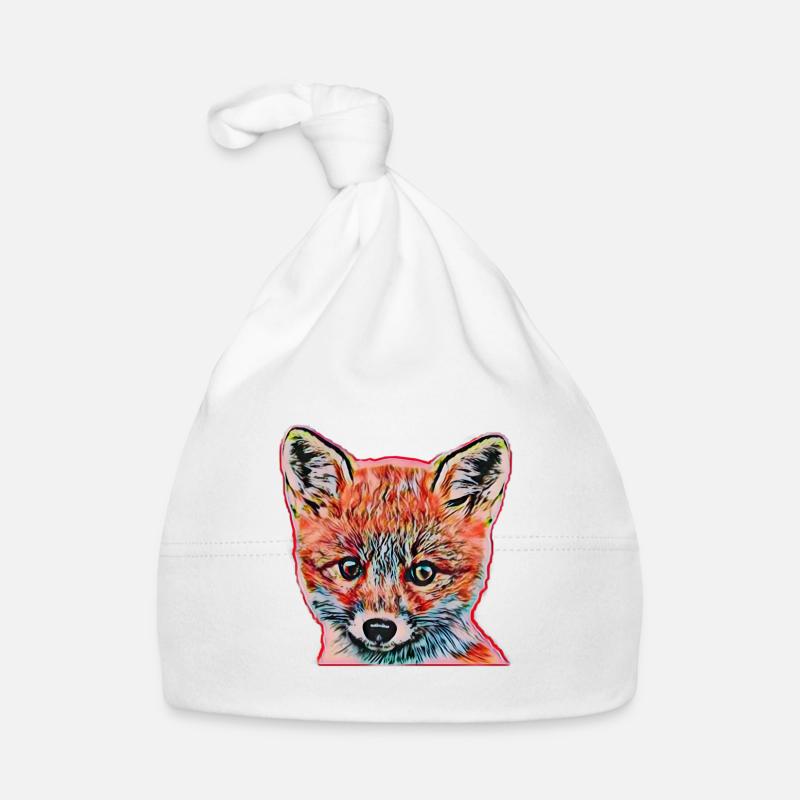 Fuchs - Baby Bio-Mütze - Weiß