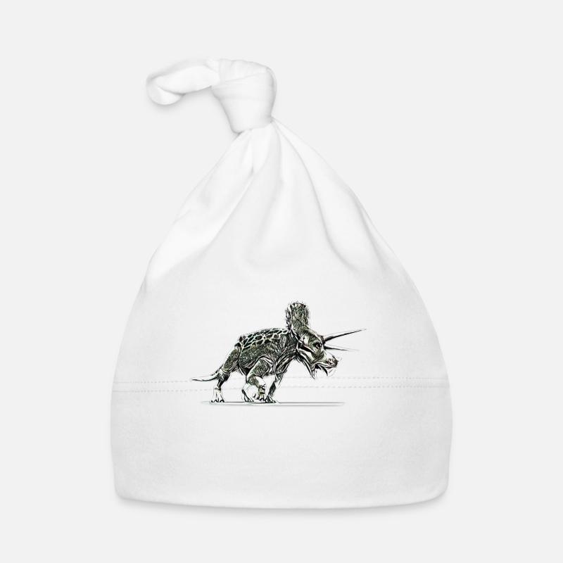 Triceratops - Bonnet bio Bébé - blanc