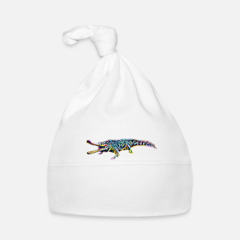 Crocodile - Bonnet bio Bébé - blanc