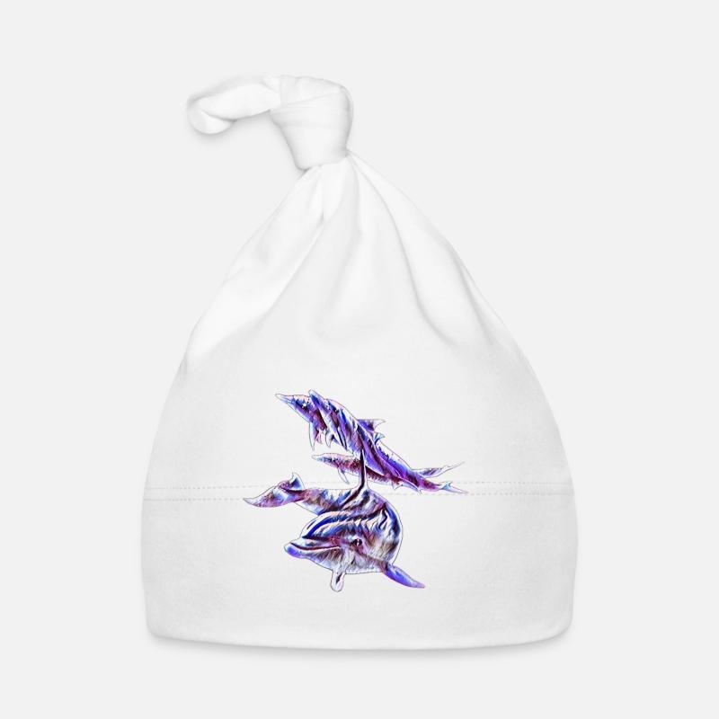 Dolphins Organic Baby Cap