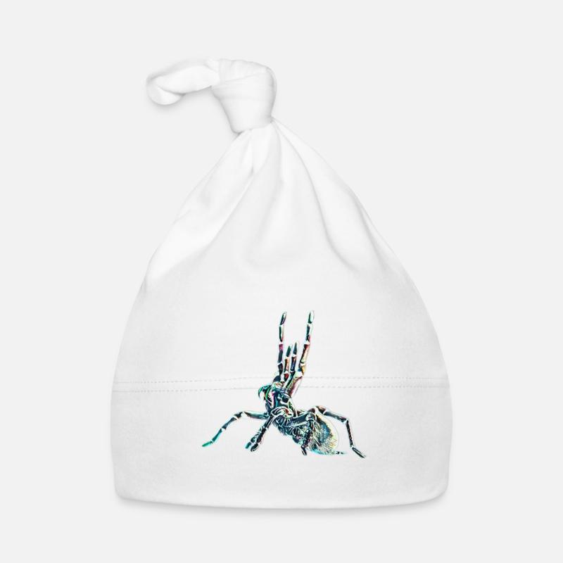 Vogelspinne - Baby Bio-Mütze - Weiß