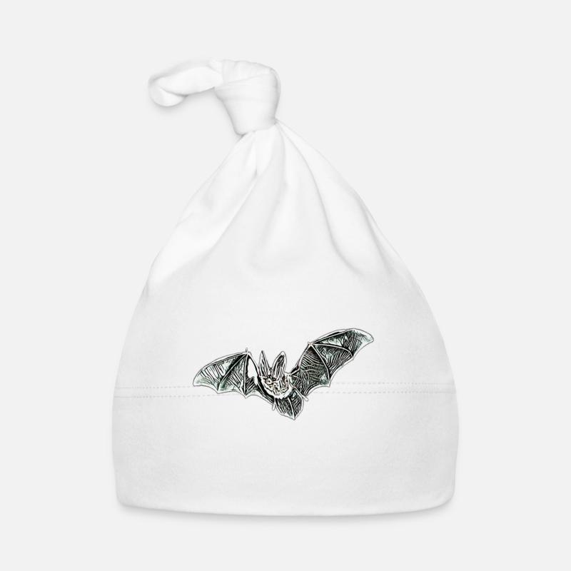 Fledermaus - Baby Bio-Mütze - Weiß