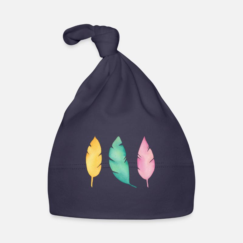 Aquarellfeder Baby Bio-Mütze