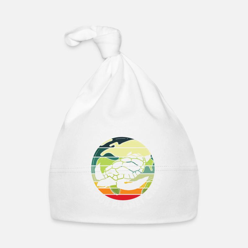 Keep Our Ocean Clean And Our Planet Green Turle Organic Baby Cap