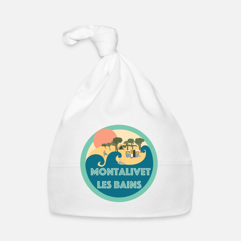 Monta blue textile Organic Baby Cap