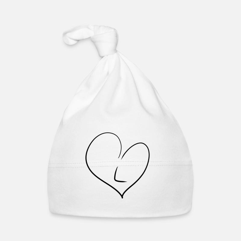 Herz Buchstabe Baby Bio-Mütze