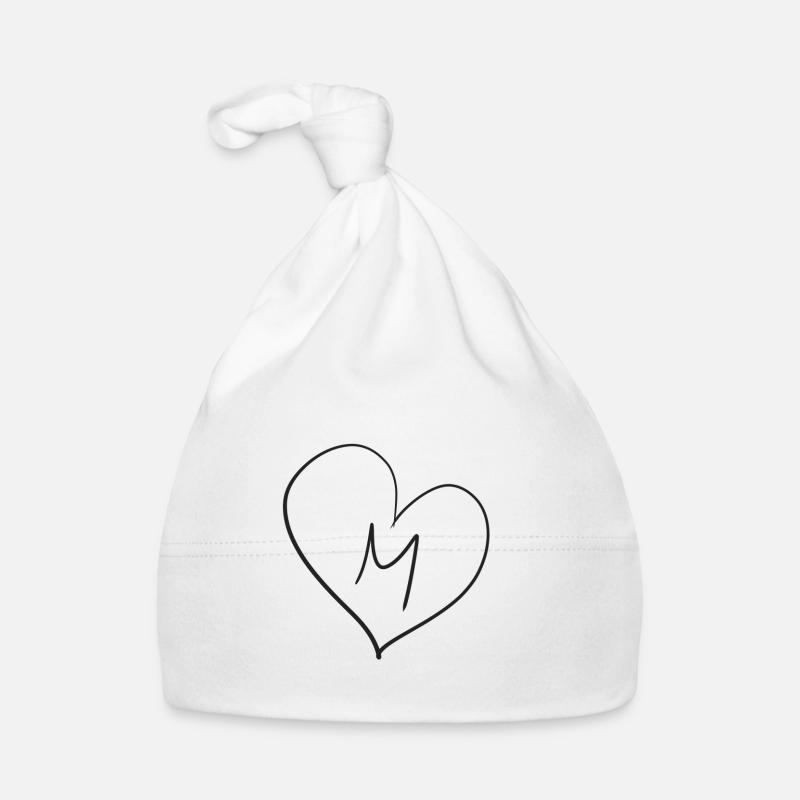 Herz Buchstabe Baby Bio-Mütze